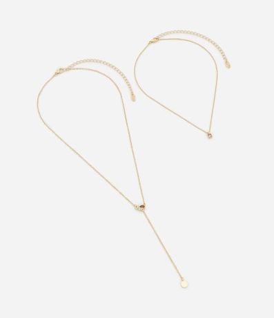 Collar Capas en Metal con Corbata y Colgantes Coloridos 2