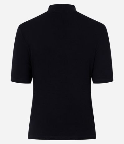 Blusa Acanalada en Rib con Cuello Alto 3