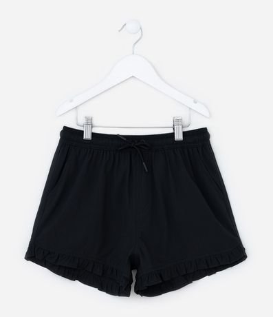 Short Infantil en Microfibra con Volados - Talle 5 A 14 años 2