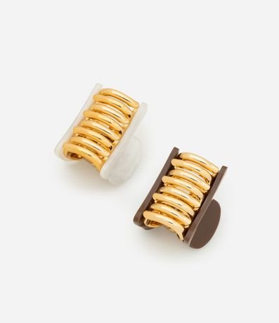 Kit 02 Pinzas para el Pelo con Placa de Resina Marmorizada 2