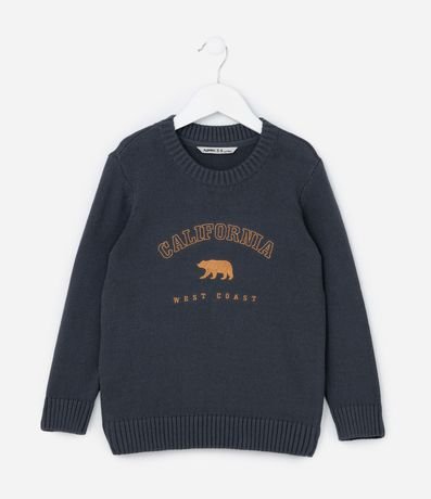 Suéter Infantil con Estampa Oso California - Talle 5 a 14 años