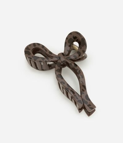 Pinza para el Pelo Formato de Lazo con Estampa Animal Print