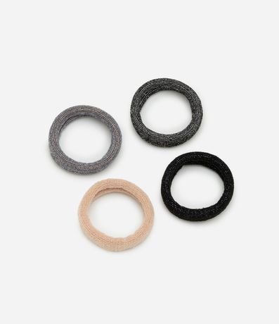 Kit 04 Elásticos para el Pelo Seamless  Gruesa con Formas Diversas