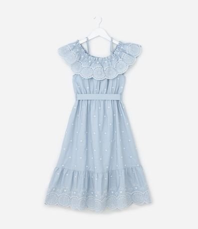 Vestido Infantil en Laise con Volados - Talle 5 a 14 años 3