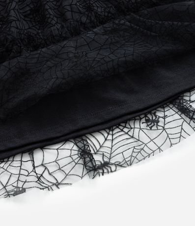 Pollera Infantil Corta en Tule con Tela de Araña - Talle 5 a 14 años 5