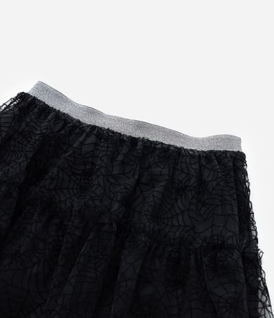 Pollera Infantil Corta en Tule con Tela de Araña - Talle 5 a 14 años 8