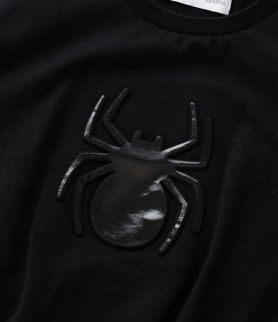 Remera Corta Infantil con Estampa Araña en Foil - Talle 5 a 14 años 6