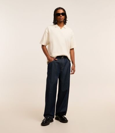 Remera Polo Boxy en Algodón con Textura 4