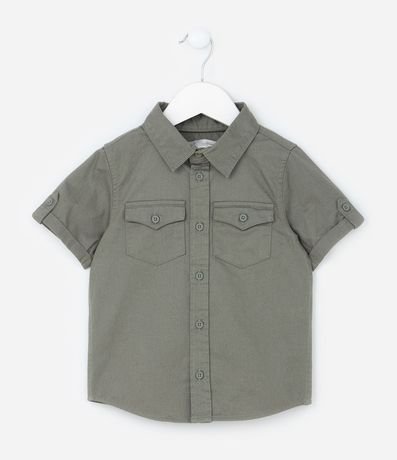 Camisa Infantil en Sarga y Bolsillos con Solapa - Talle 1 a 6 años 2