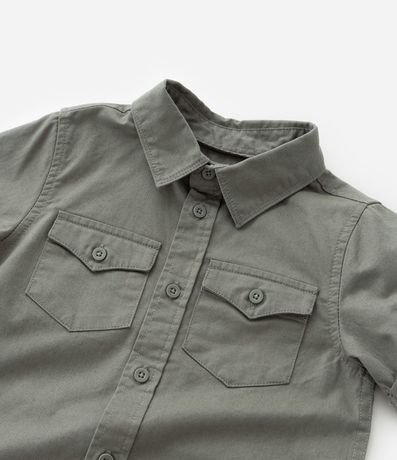 Camisa Infantil en Sarga y Bolsillos con Solapa - Talle 1 a 6 años 7