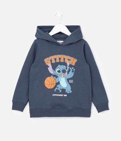 Saco Infantil con Capucha y Estampa de Stitch - Talle 4 a 10 años