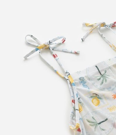 Salida de Playa Infantil en Tule con Estampa de Frutas - Tam  5 a 16 años 3