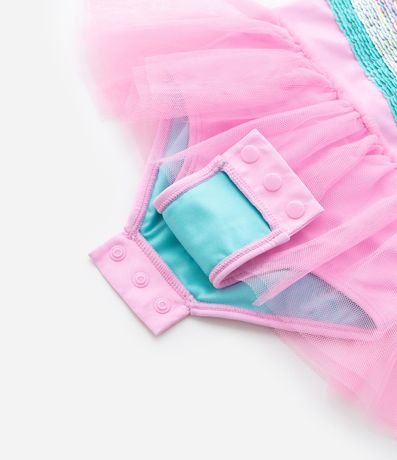 Malla Infantil con Estampa de Arco-Íris y Pollera Desmontable - Talle 1 a 4 años 6