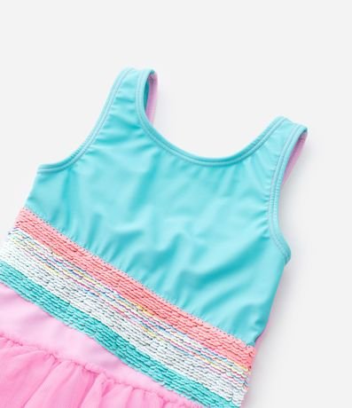 Malla Infantil con Estampa de Arco-Íris y Pollera Desmontable - Talle 1 a 4 años 7