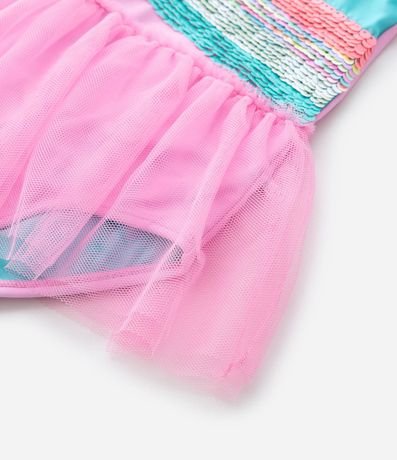 Malla Infantil con Estampa de Arco-Íris y Pollera Desmontable - Talle 1 a 4 años 8