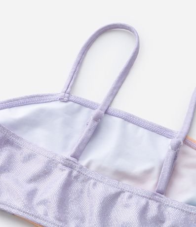 Bikini Infantil con Bloque de color y Metálico - Tam  5 a 14 años 9