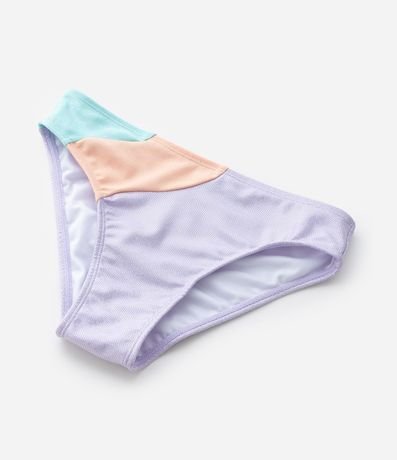 Bikini Infantil con Bloque de color y Metálico - Tam  5 a 14 años 10