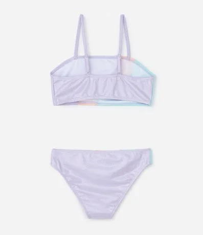 Bikini Infantil con Bloque de color y Metálico - Tam  5 a 14 años 2