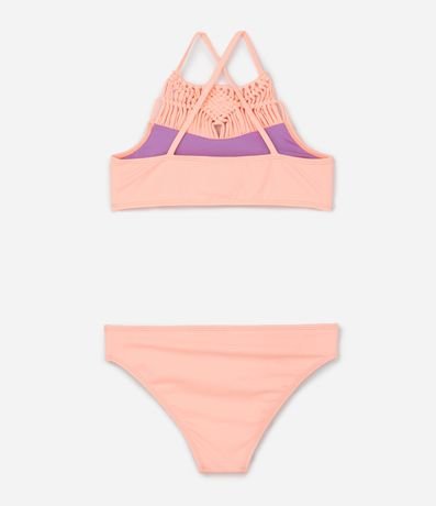 Bikini Infantil en Microfibra con Macrame - Talle 5 a 14 años 2