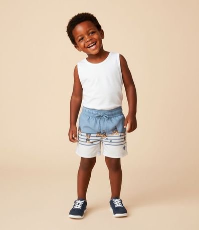 Bermuda Infantil con Estampa Rayas Paw Patrol - Talle 1 a 6 años