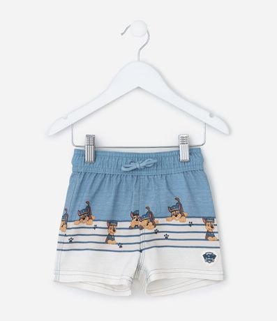 Bermuda Infantil con Estampa Rayas Paw Patrol - Talle 1 a 6 años