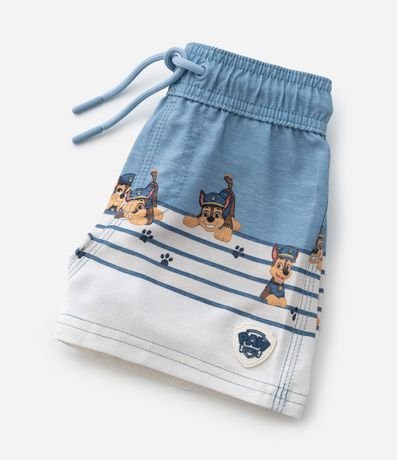 Bermuda Infantil con Estampa Rayas Paw Patrol - Talle 1 a 6 años 6