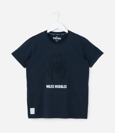 Remera Infantil con Relieve y Lettering Holográfico Hombre-Araña - Talle 4 a 12 años