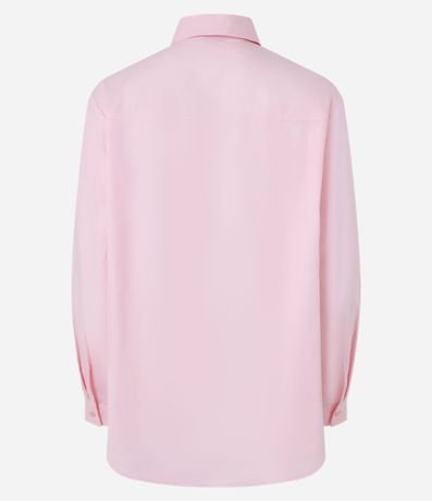 Camisa Oversized en Tricolina con Hilo Teñido y Botones 6