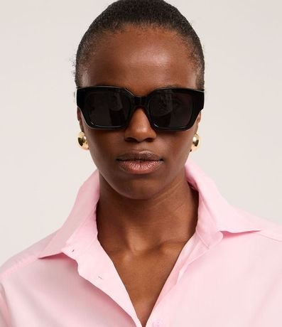 Camisa Oversized en Tricolina con Hilo Teñido y Botones 4