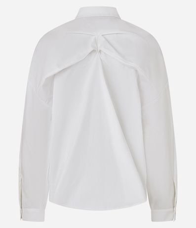 Camisa en Tricolina con Detalle Fruncido en la Espalda 7