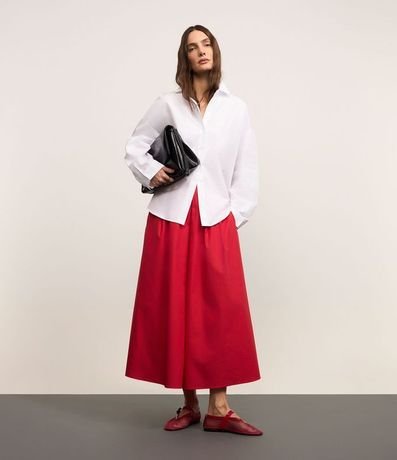 Camisa en Tricolina con Detalle Fruncido en la Espalda 2