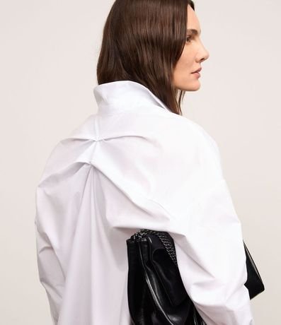 Camisa en Tricolina con Detalle Fruncido en la Espalda 4