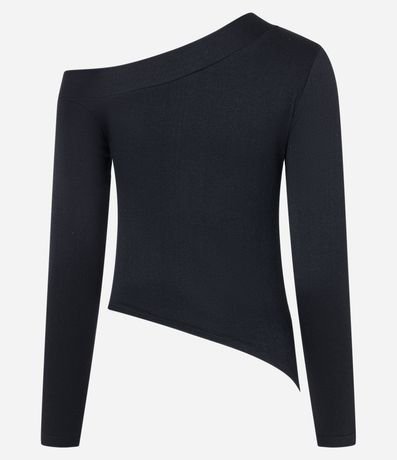Blusa en Poliamida Seamless con Escote Asimétrico 3