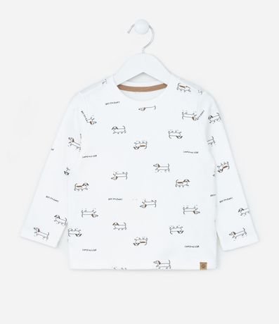 Remera Infantil con Estampa de Perrito - Talle 1 a 6 años