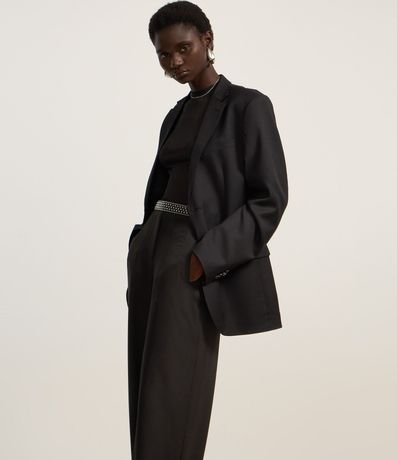 Pantalón Pantalona en Crepé con Recorte V 2