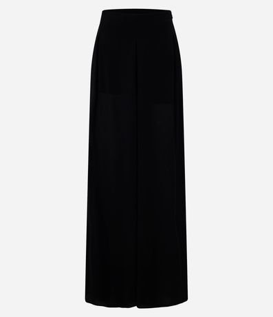 Pantalón Pantalona en Chiffon con Pliegues Delanteros 5