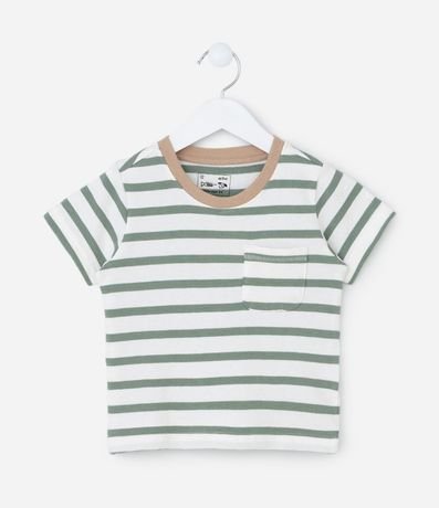 Remera Infantil con Bolsillos y Estampa Rayada - Talle 1 a 6 años 2