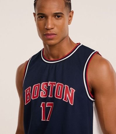 Musculosa Deportiva de Baloncesto con Tecnologia Dry y Estampa Lettering Boston 8