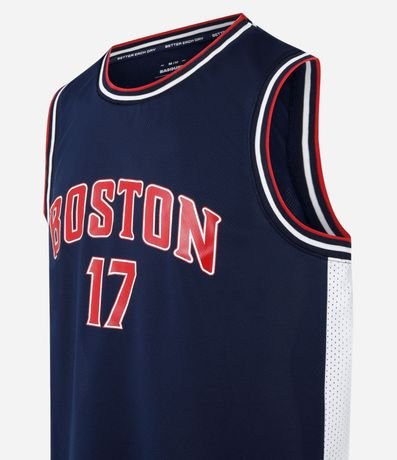Musculosa Deportiva de Baloncesto con Tecnologia Dry y Estampa Lettering Boston 10