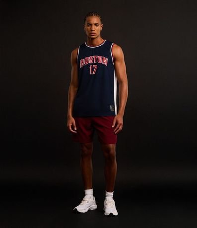 Musculosa Deportiva de Baloncesto con Tecnologia Dry y Estampa Lettering Boston 2