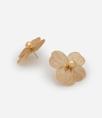 Caravana Botón en Metal Alambrado con Formato de Flor 2