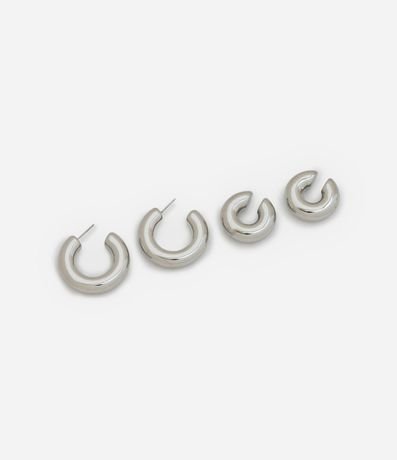 Caravana y Piercing Media Aro en Metal Bold