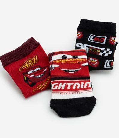 Kit 03 Medias Infantiles con Estampado Cars - Talle 19 a 30 3