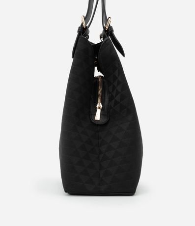 Bolsa Hobo Grande con Textura Embossed Jacquard y Triángulos 3