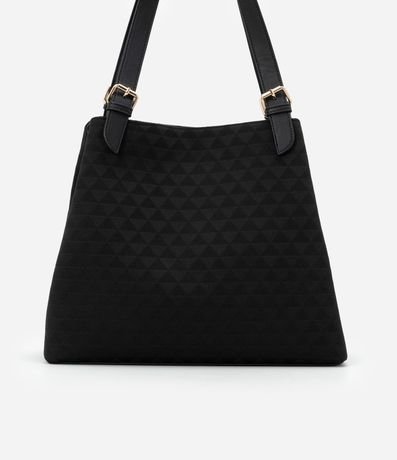Bolsa Hobo Grande con Textura Embossed Jacquard y Triángulos 4