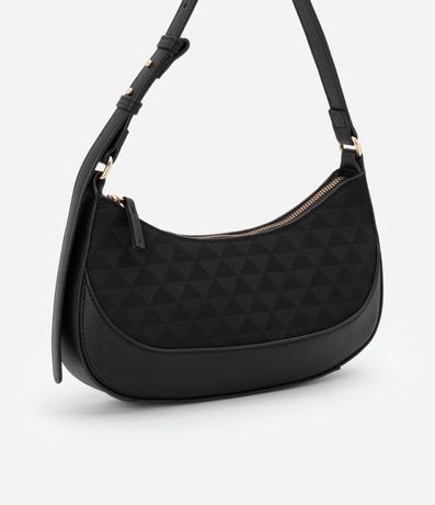 Bolsa Baguette Pequeña con Textura Embossed y Estampa Triangular 2