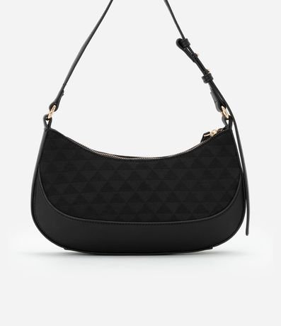 Bolsa Baguette Pequeña con Textura Embossed y Estampa Triangular 4