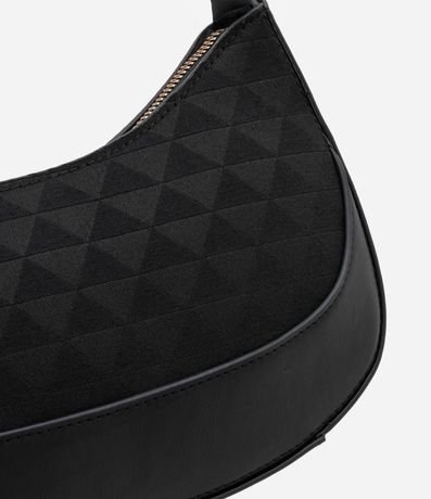 Bolsa Baguette Pequeña con Textura Embossed y Estampa Triangular 5