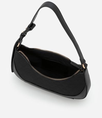 Bolsa Baguette Pequeña con Textura Embossed y Estampa Triangular 6