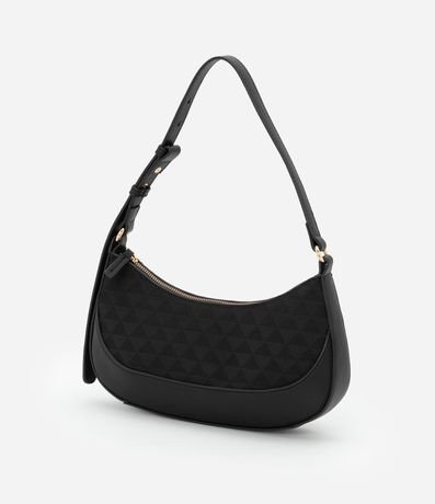 Bolsa Baguette Pequeña con Textura Embossed y Estampa Triangular 7